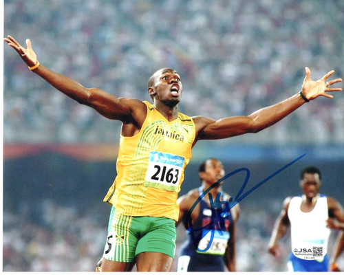 Foto firmata usain bolt 8x10 - foto,